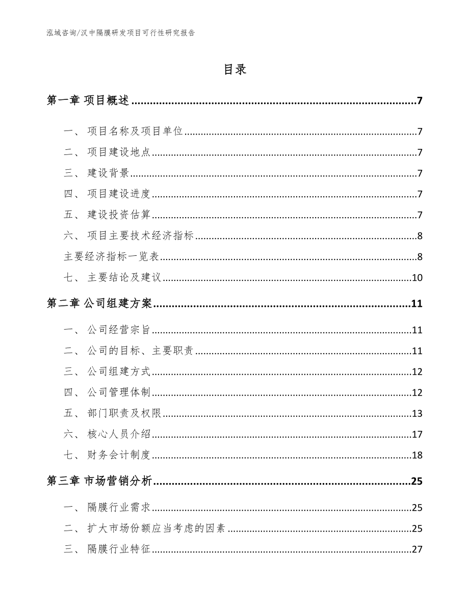 汉中隔膜研发项目可行性研究报告模板范文_第2页