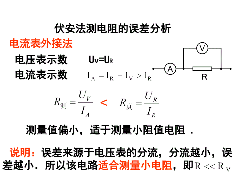 伏安法测电阻内接法和外接法解读课件_第4页