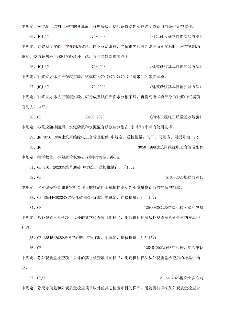 2023年砼砂浆电工套管墙体屋面材料见证取样考试题库判断单选多选.doc_第3页