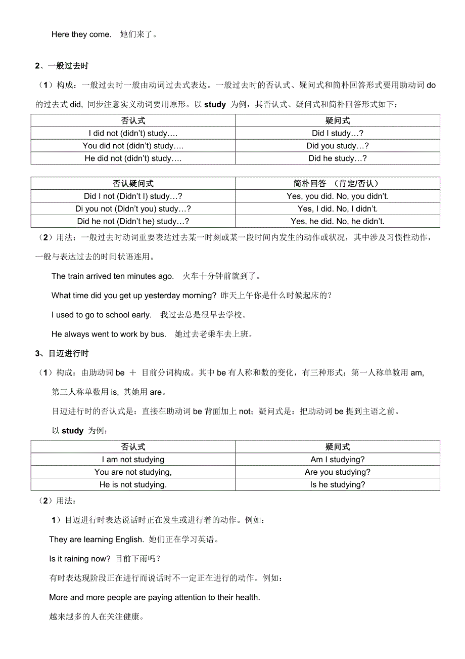 谓语动词的时态(讲解与练习)_第3页