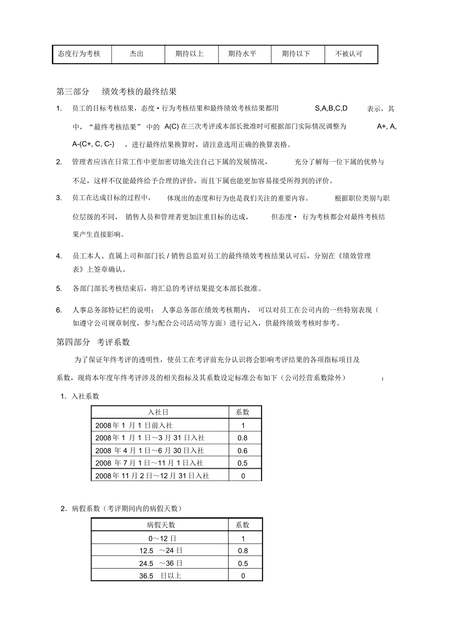 实例索尼年度《绩效管理表》运用说明_第4页