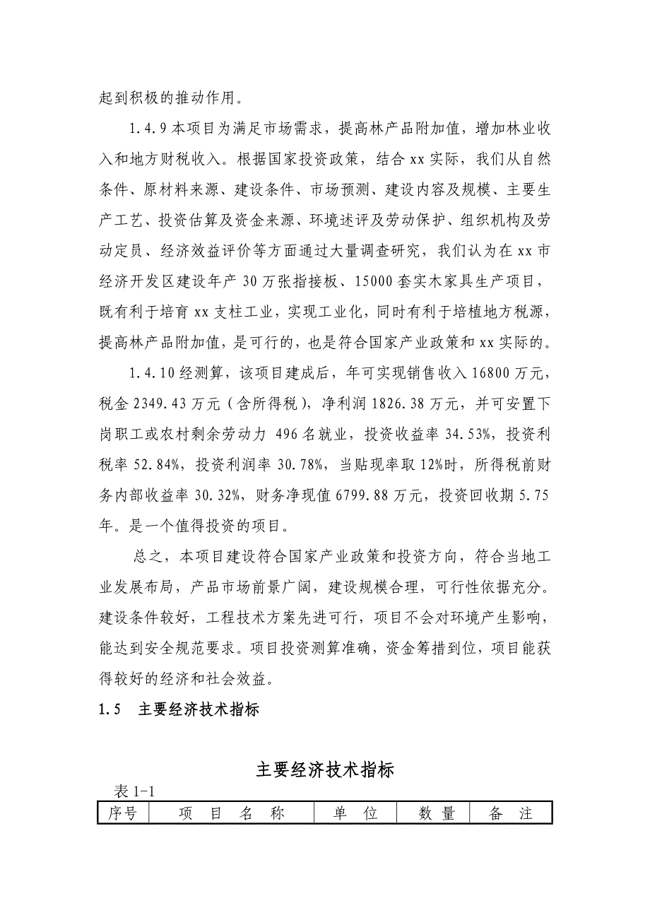 年产30万张指接板1.5万套实木家具生产线异地技改项目建议书_第4页