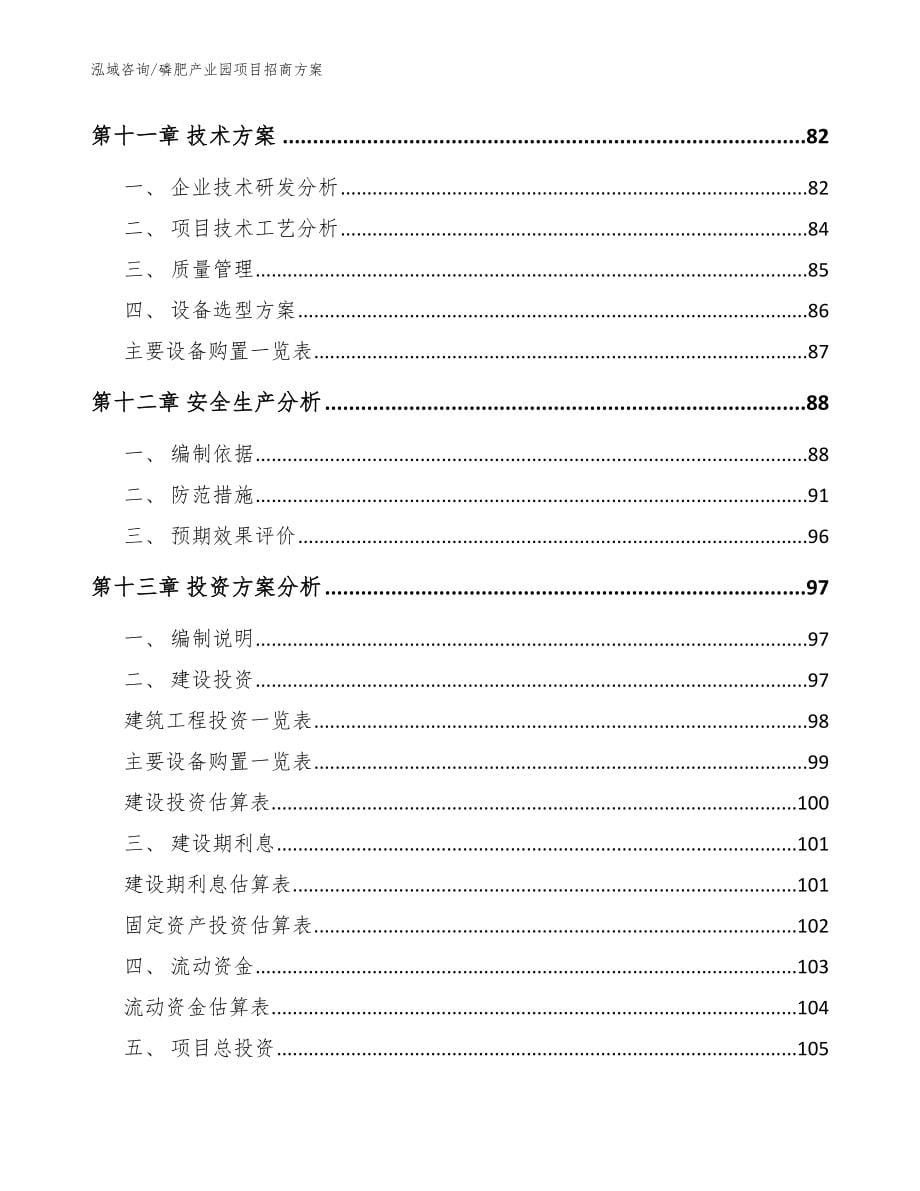 磷肥产业园项目招商方案_第5页