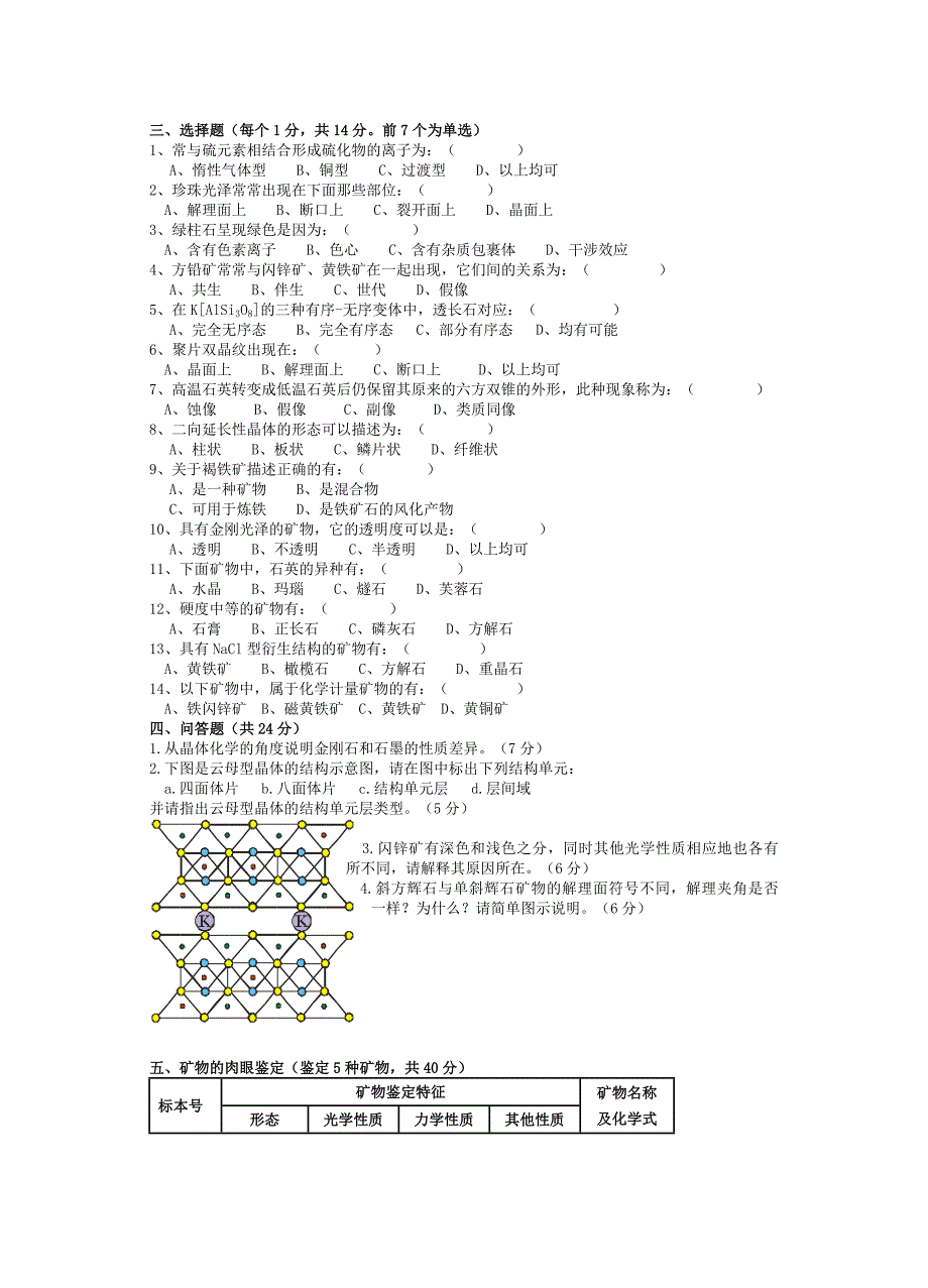 结晶学及矿物学复习题资料_第4页