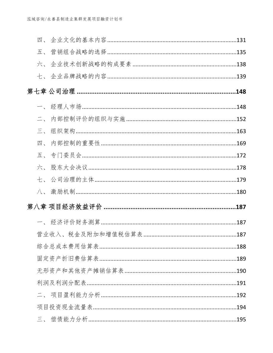 永善县制造业集群发展项目融资计划书_第5页