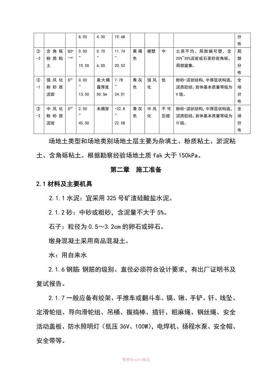 人工挖孔墩基础方案_第5页