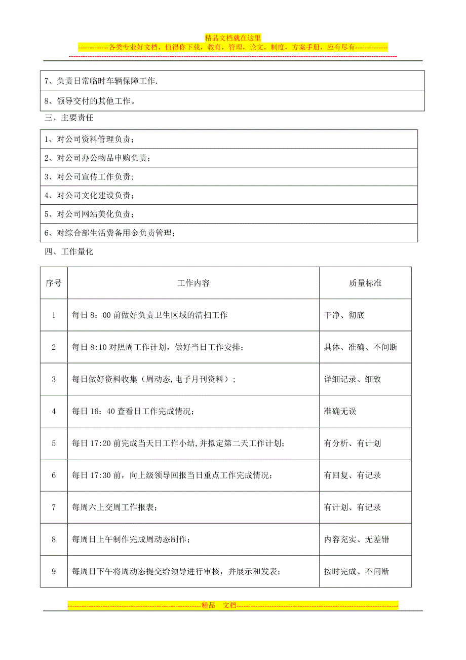 文化建设专员行政助理岗位职责绩效考核_第2页