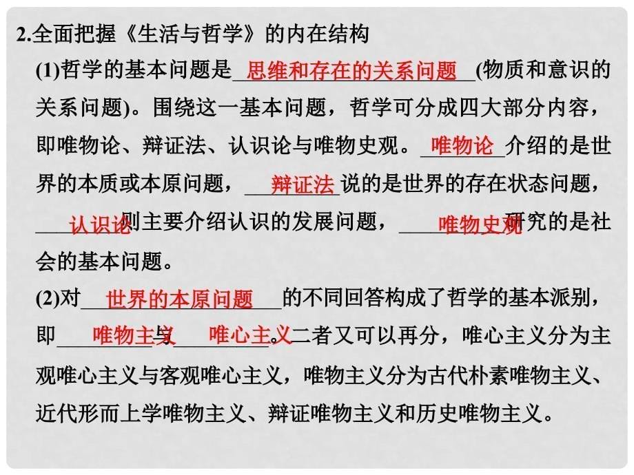 高考政治一轮复习 单元复习课特色讲座十三课件 新人教版_第5页