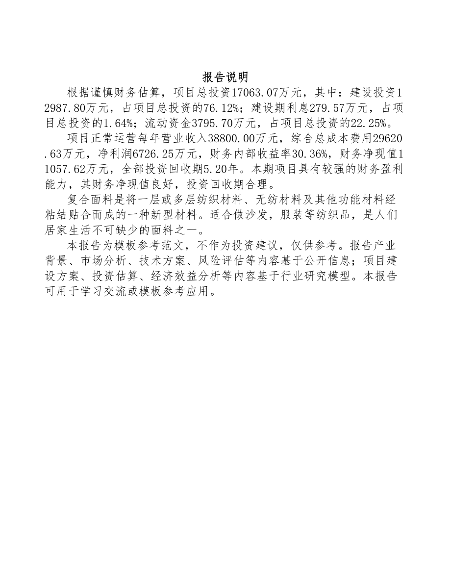 复合面料项目可行性报告(DOC 91页)_第2页