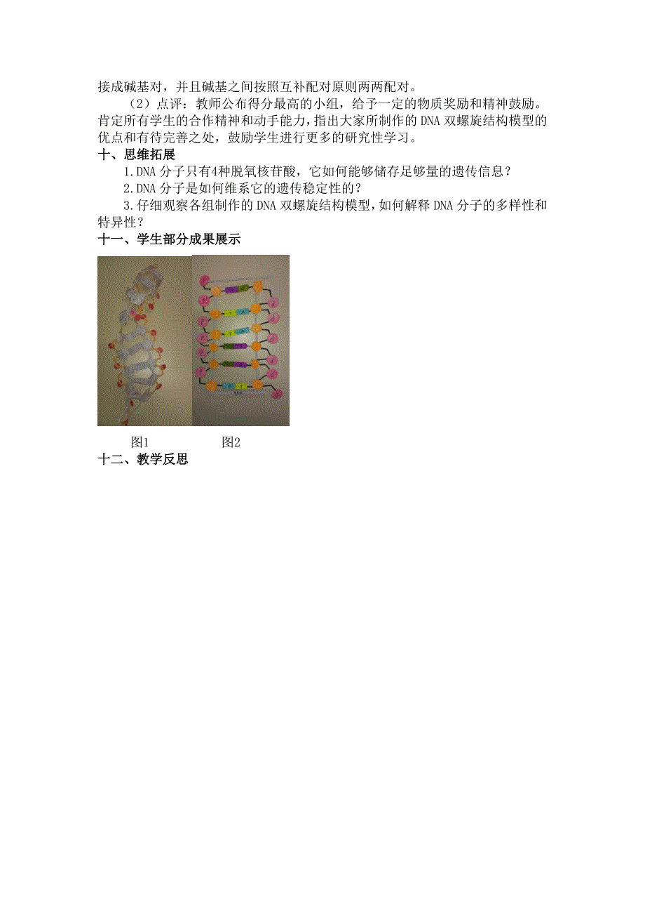 《制作DNA双螺旋结构模型》教学设计_第4页