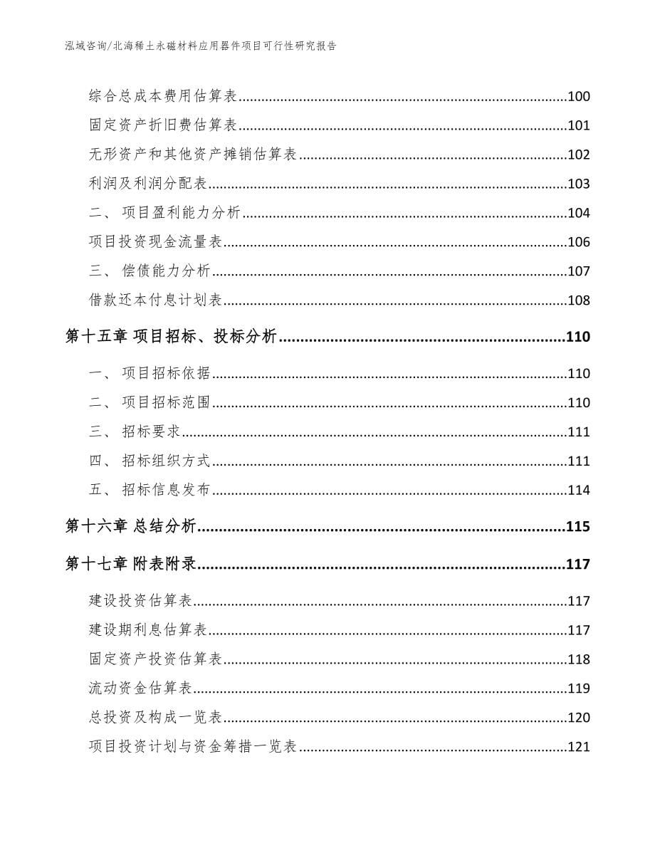 北海稀土永磁材料应用器件项目可行性研究报告【范文模板】_第5页