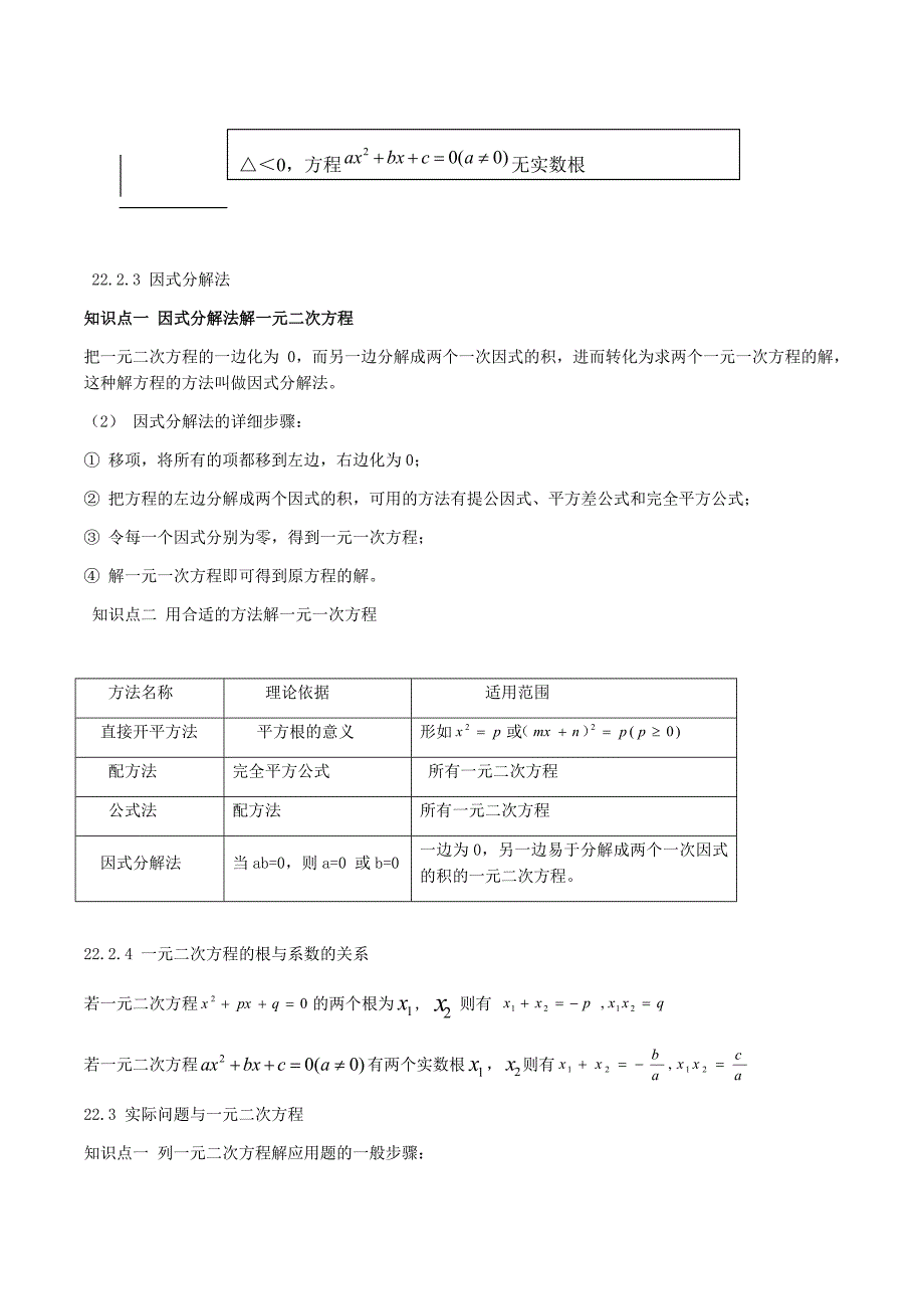 人教版九年级上学期数学知识点汇总（一本全）.docx_第3页