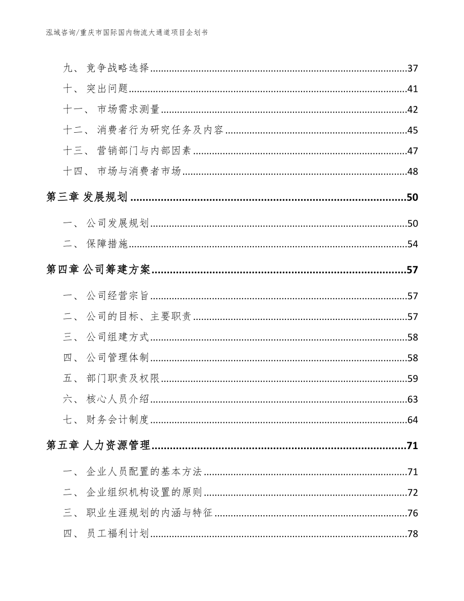 重庆市国际国内物流大通道项目企划书【参考范文】_第4页