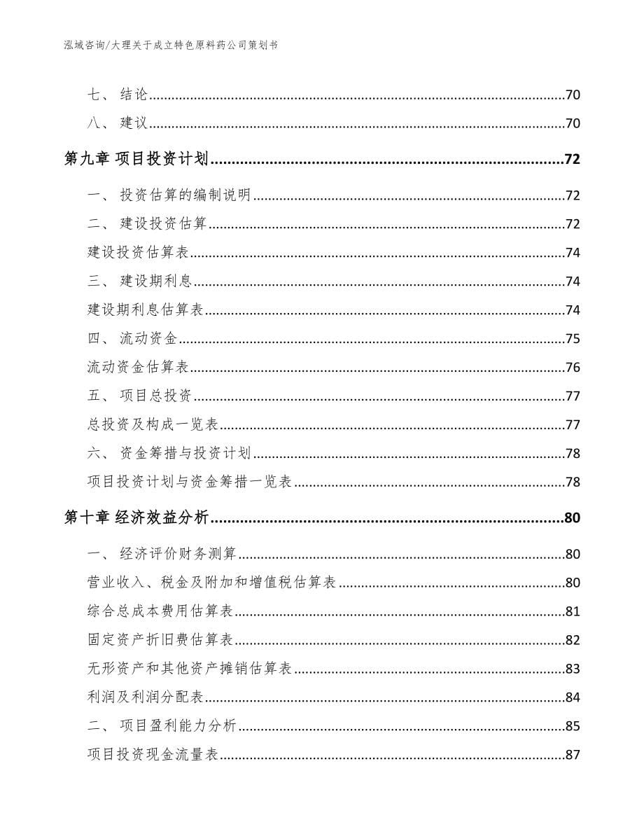 大理关于成立特色原料药公司策划书（参考模板）_第5页