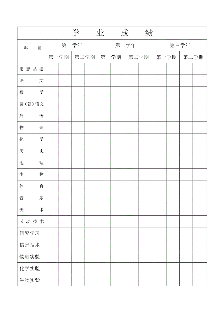 初中学生学籍表.doc_第3页