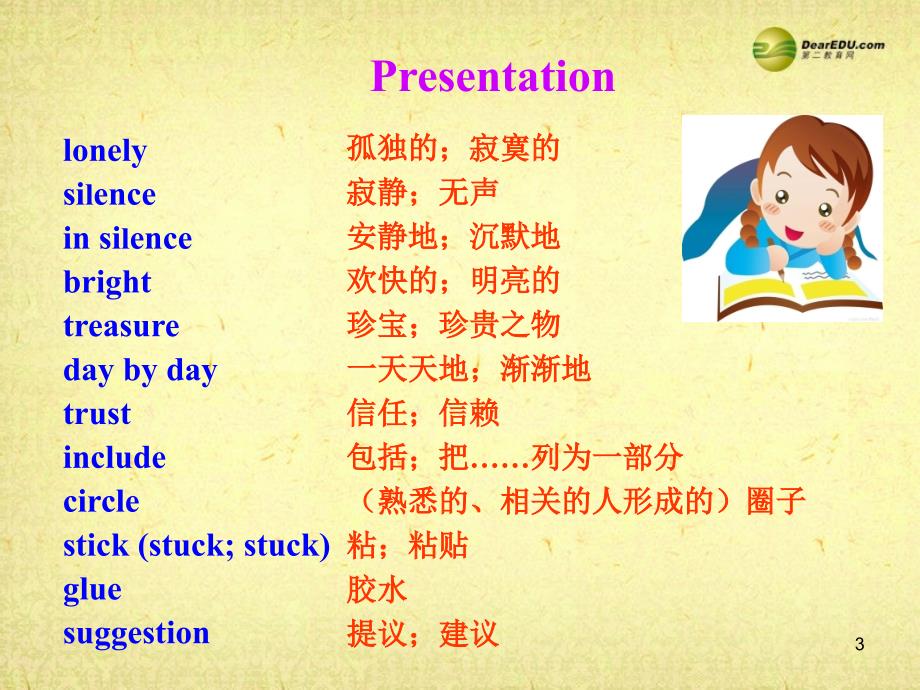 八年级英语下册 Module 9 Friendship Unit 2 I believe that the world is what you think it is课件_第3页