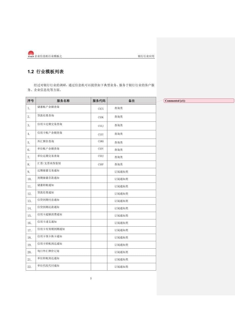 “企业信息机”行业业务模板手册(银行)_第5页