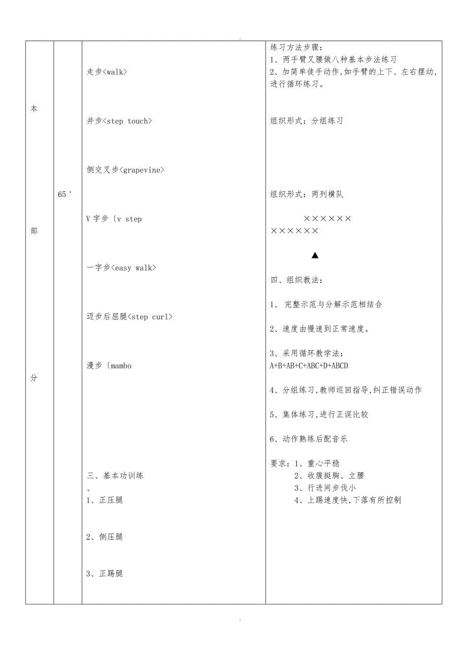 大学体育公共课教（学）案_第5页