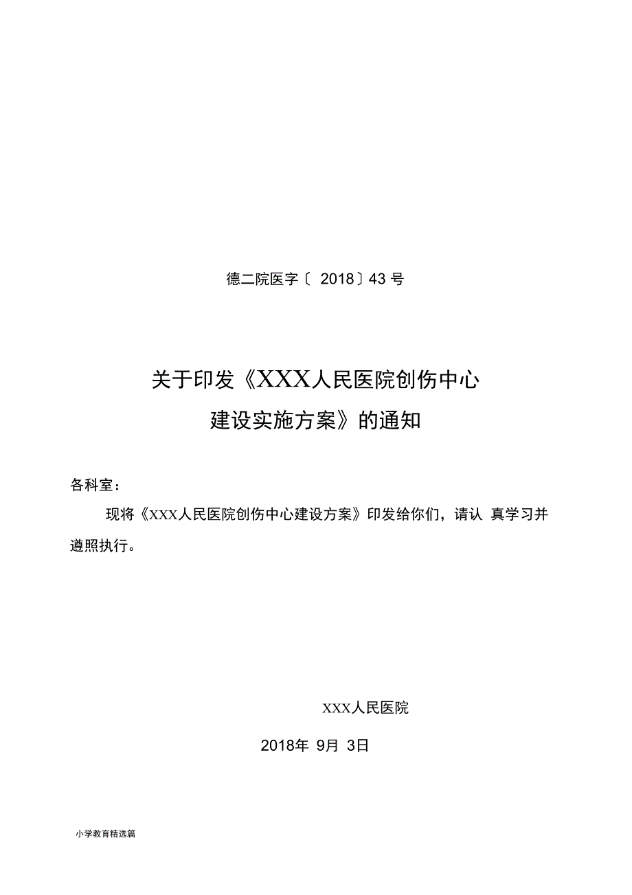 创伤中心建设方案文件_第1页