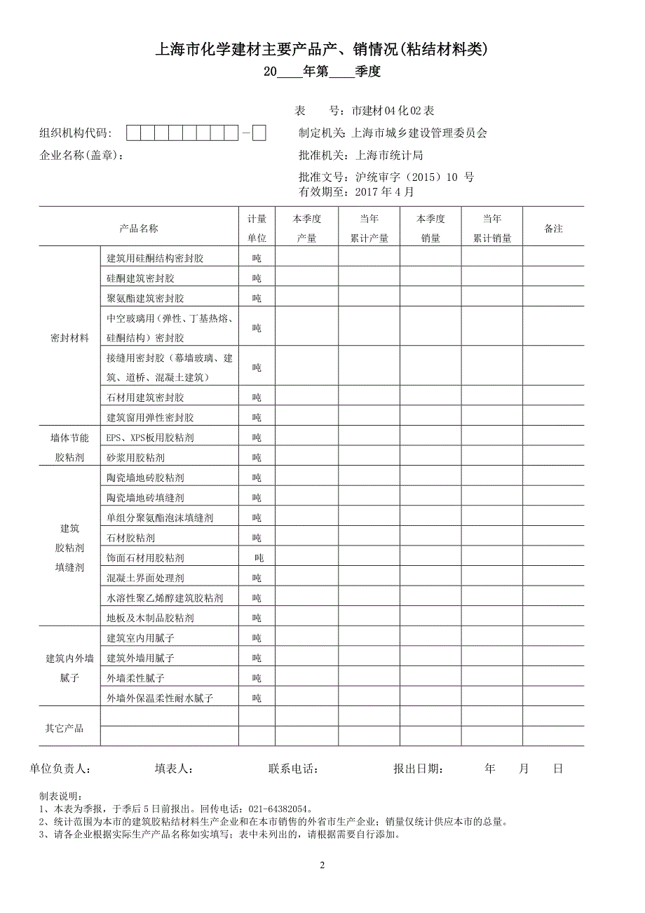 上海粉煤灰排放利用情况统计报表_第2页