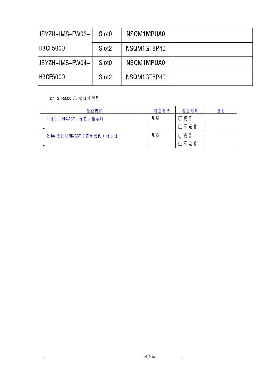 H3C防火墙现场巡检报告_第5页