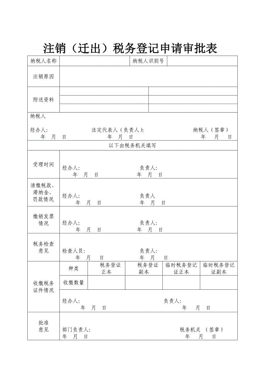 税务登记变更表_第5页