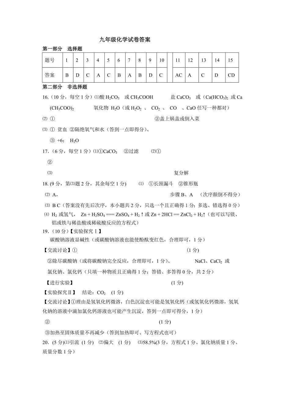 靖江市2014-2015年度适应性考试化学试题_第5页