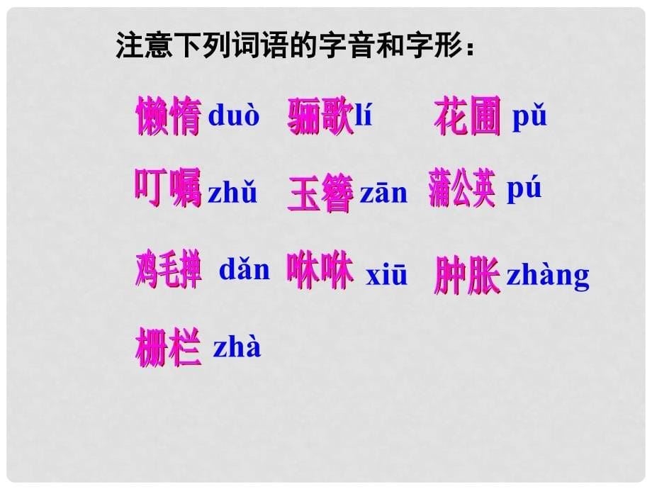 河南省通许县哈佛学校七年级语文下册 2爸爸的花儿落了教学课件 人教新课标版_第5页