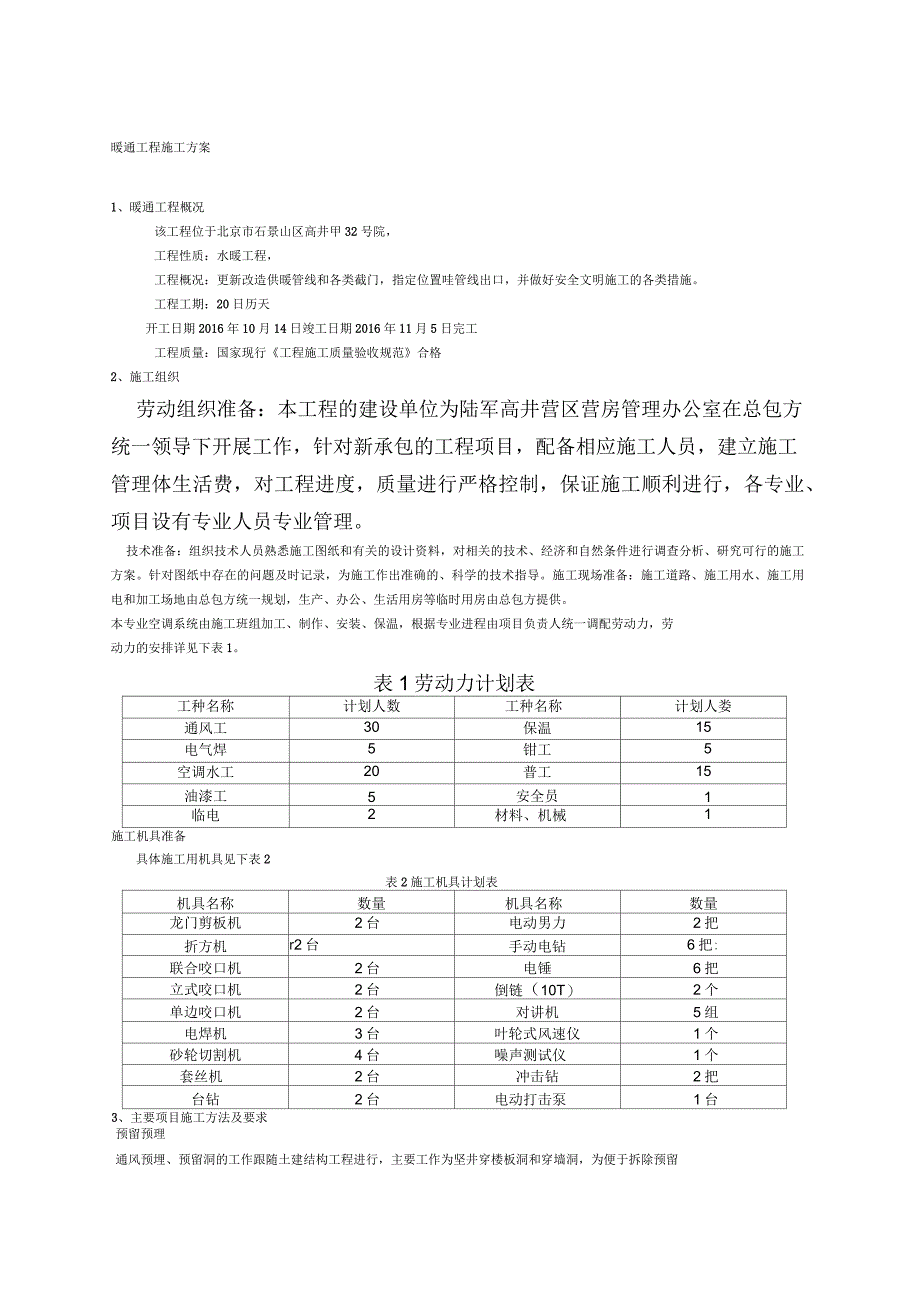 暖通工程施工方案_第1页