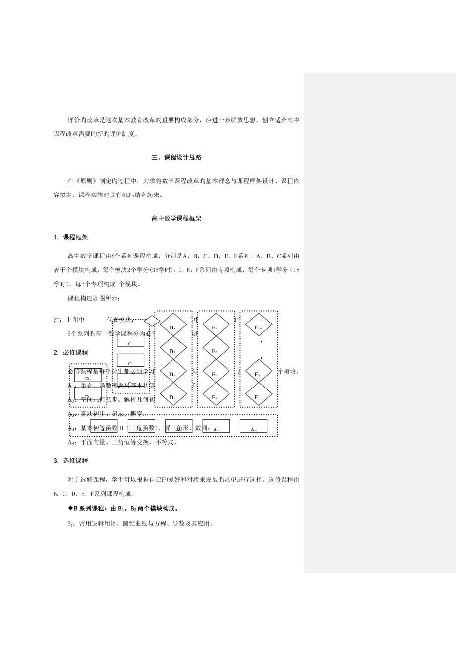 普通高中数学课程重点标准实验稿_第5页