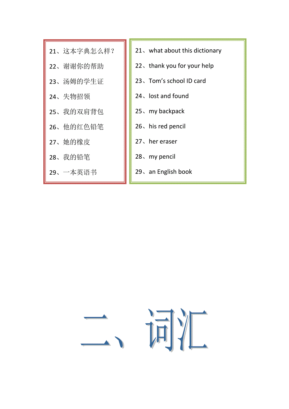 七年级英语上册Unit3总结.docx_第2页