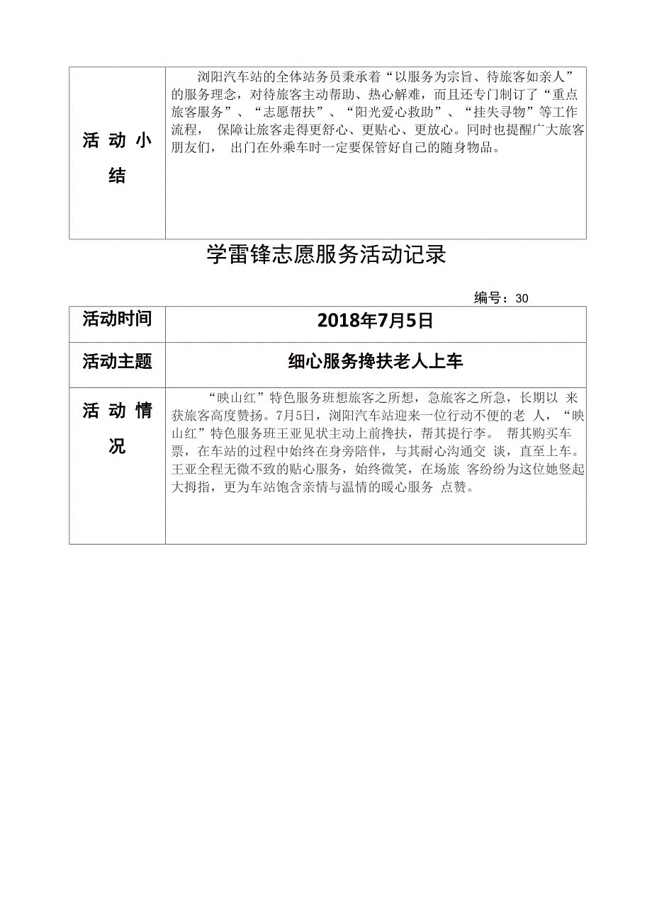 学雷锋志愿服务活动记录_第3页