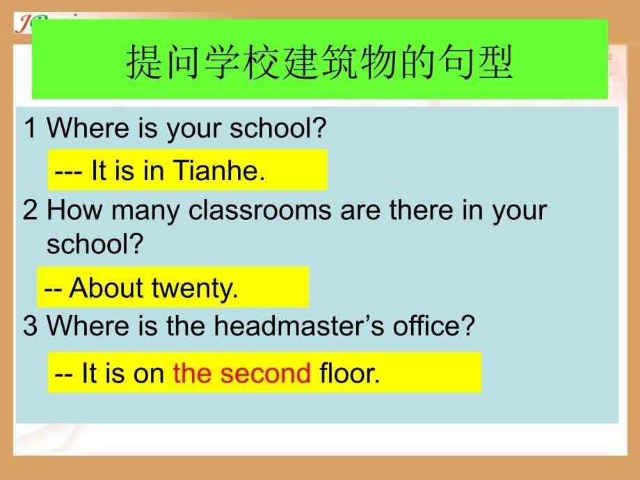 总复习专题四学校生活1课程2作息3课外活动4学校布局_第5页