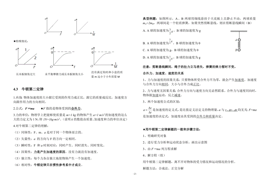 高中物理必修一第四章知识点整理.docx_第2页