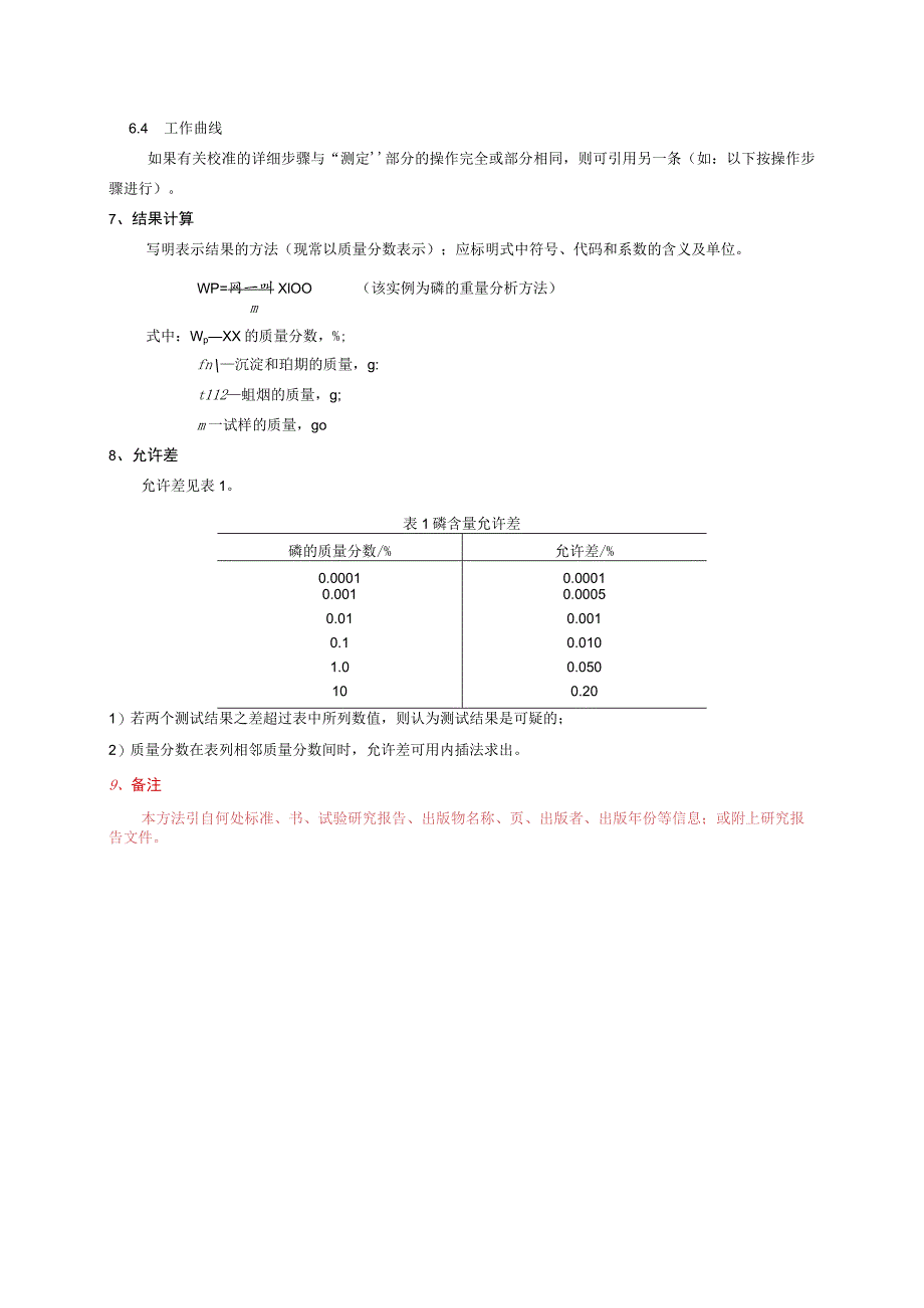 实验室认证资料8--方法的编写格式及要求_第4页