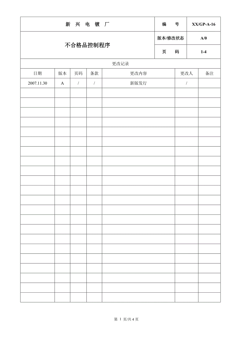 不合格品控制程序(电镀).doc_第2页