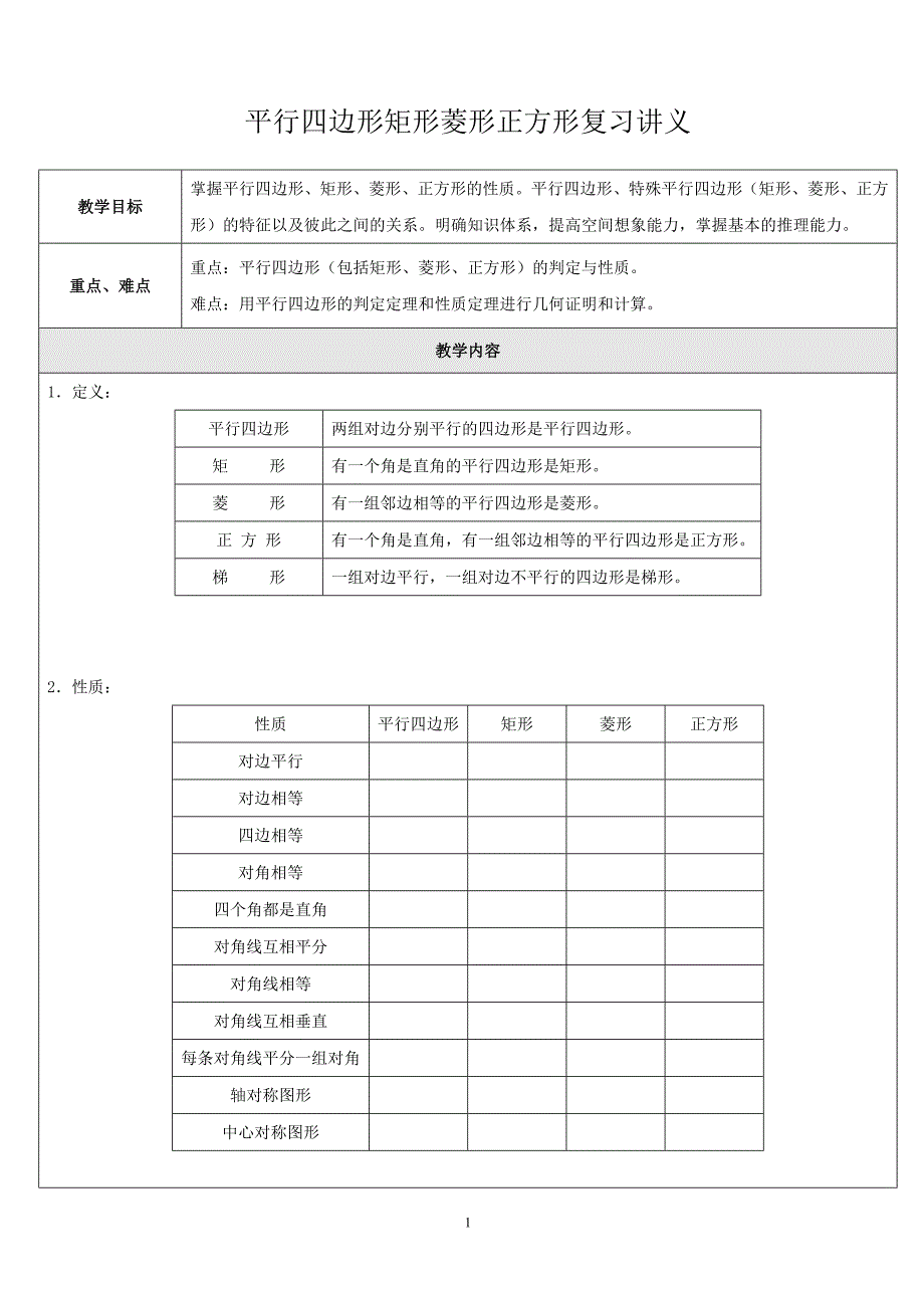 平行四边形复习课(矩形、菱形、正方形).doc_第1页