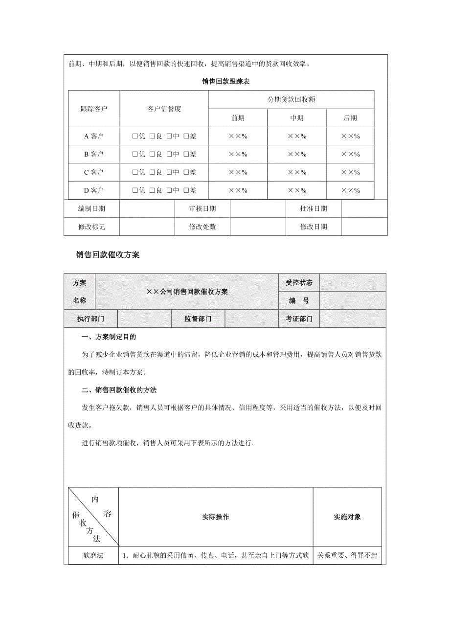 经典销售回款管理方案_第5页