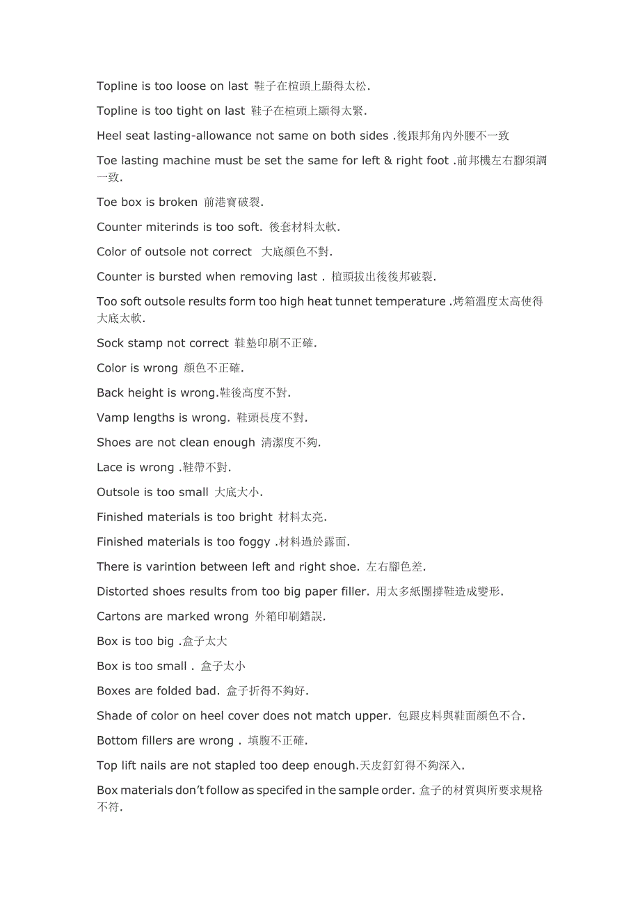 生产过程中一般瑕疵英文辞汇.doc_第4页