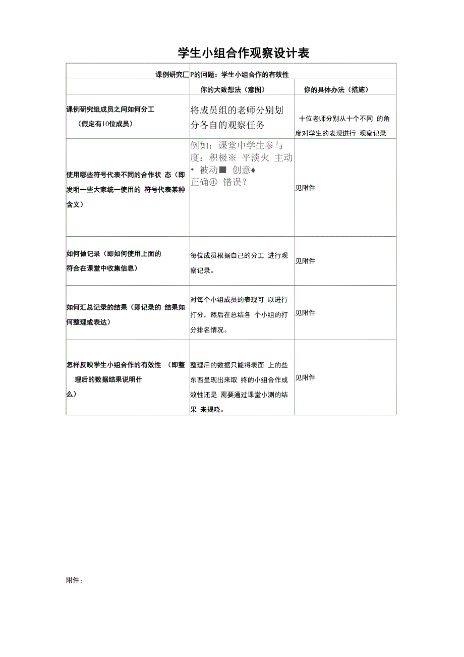 学生小组学习活动记录表_第1页