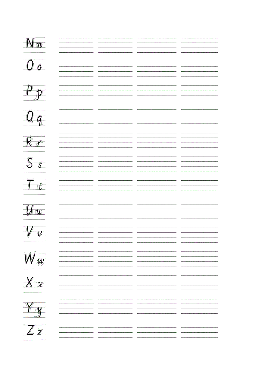 (完整word版)26个英语字母书写格式.doc_第3页