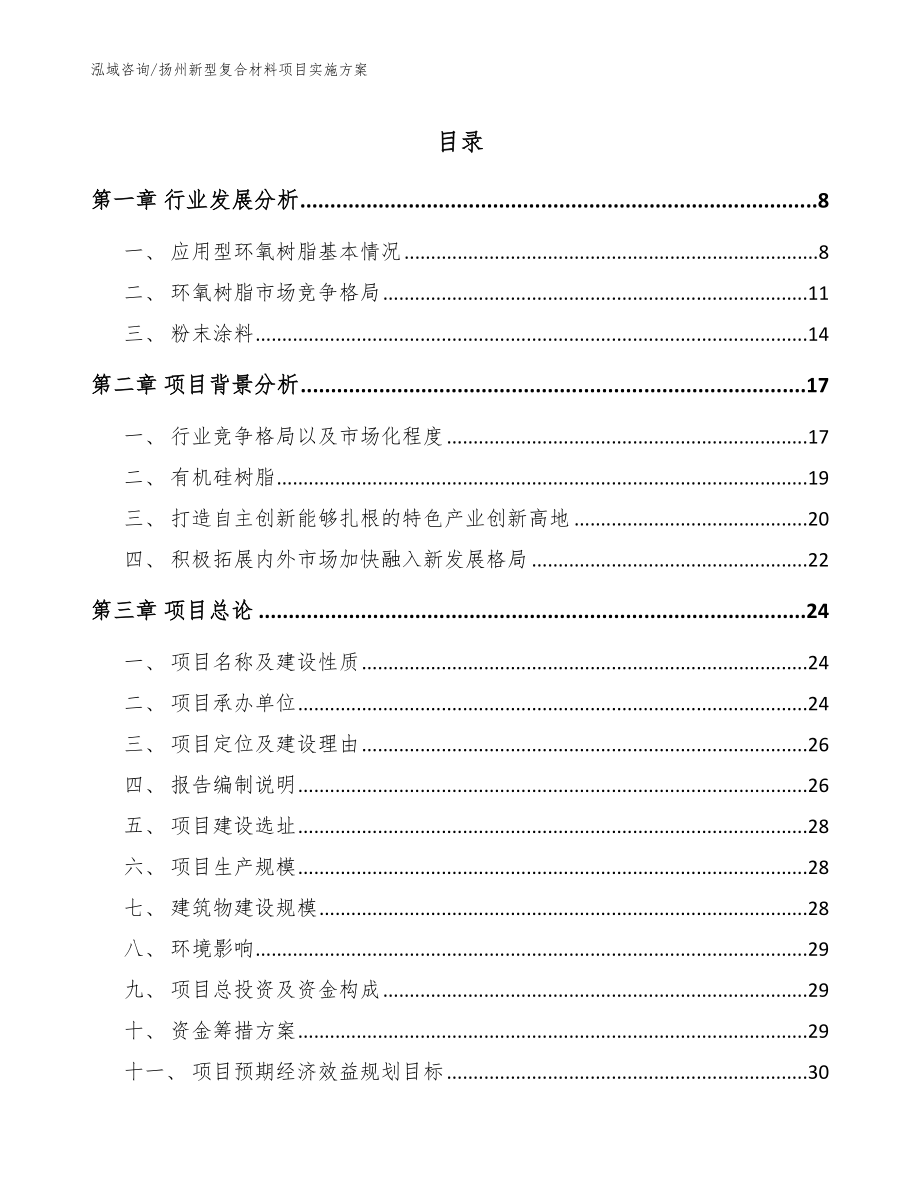 扬州新型复合材料项目实施方案_范文参考_第1页