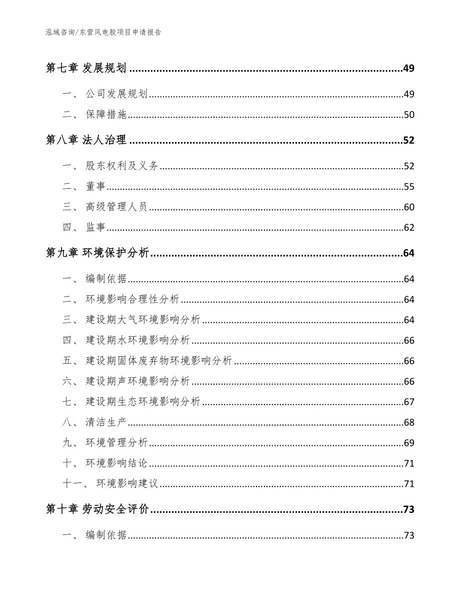 东营风电胶项目申请报告模板范本_第4页