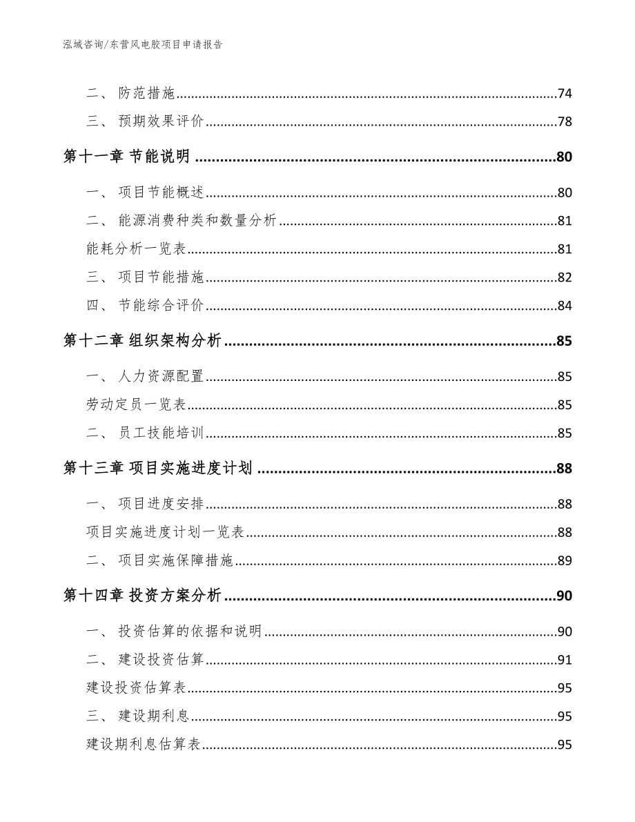 东营风电胶项目申请报告模板范本_第5页