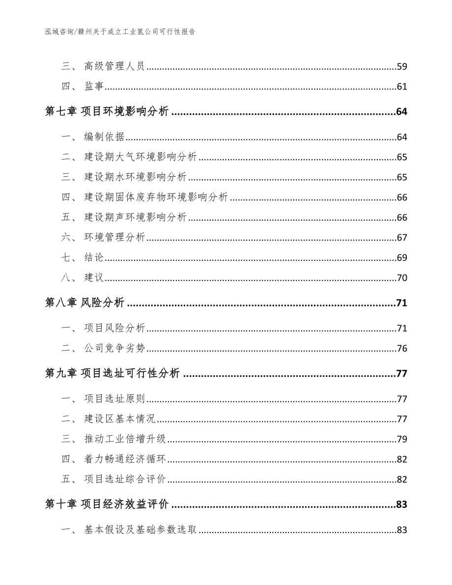 赣州关于成立工业氢公司可行性报告_参考模板_第5页