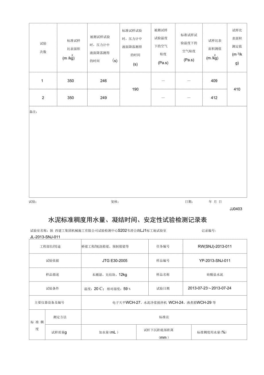 水泥试验检测报告_第5页