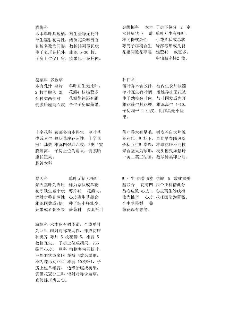 药用植物学植物识别口诀_第4页