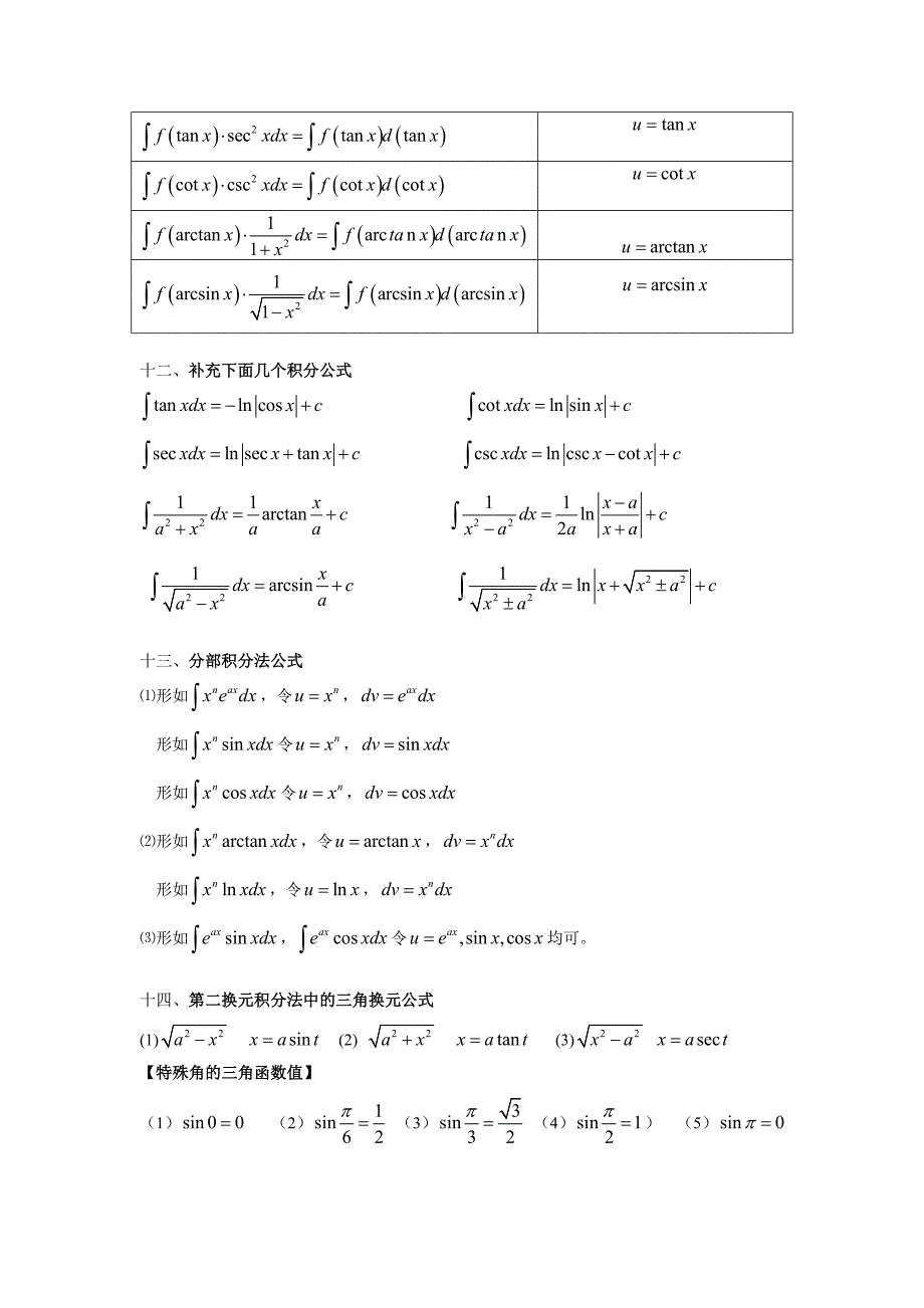 高等数学中所涉及到的微积分公式汇总[1]_第4页