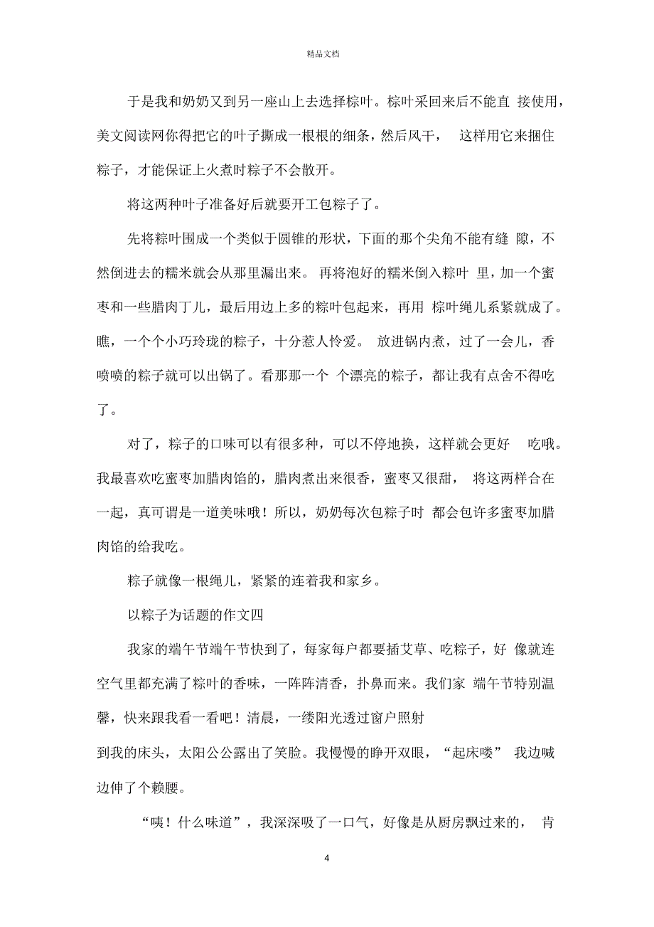 粽子的优秀作文600字_高中粽子作文4篇精选_第4页