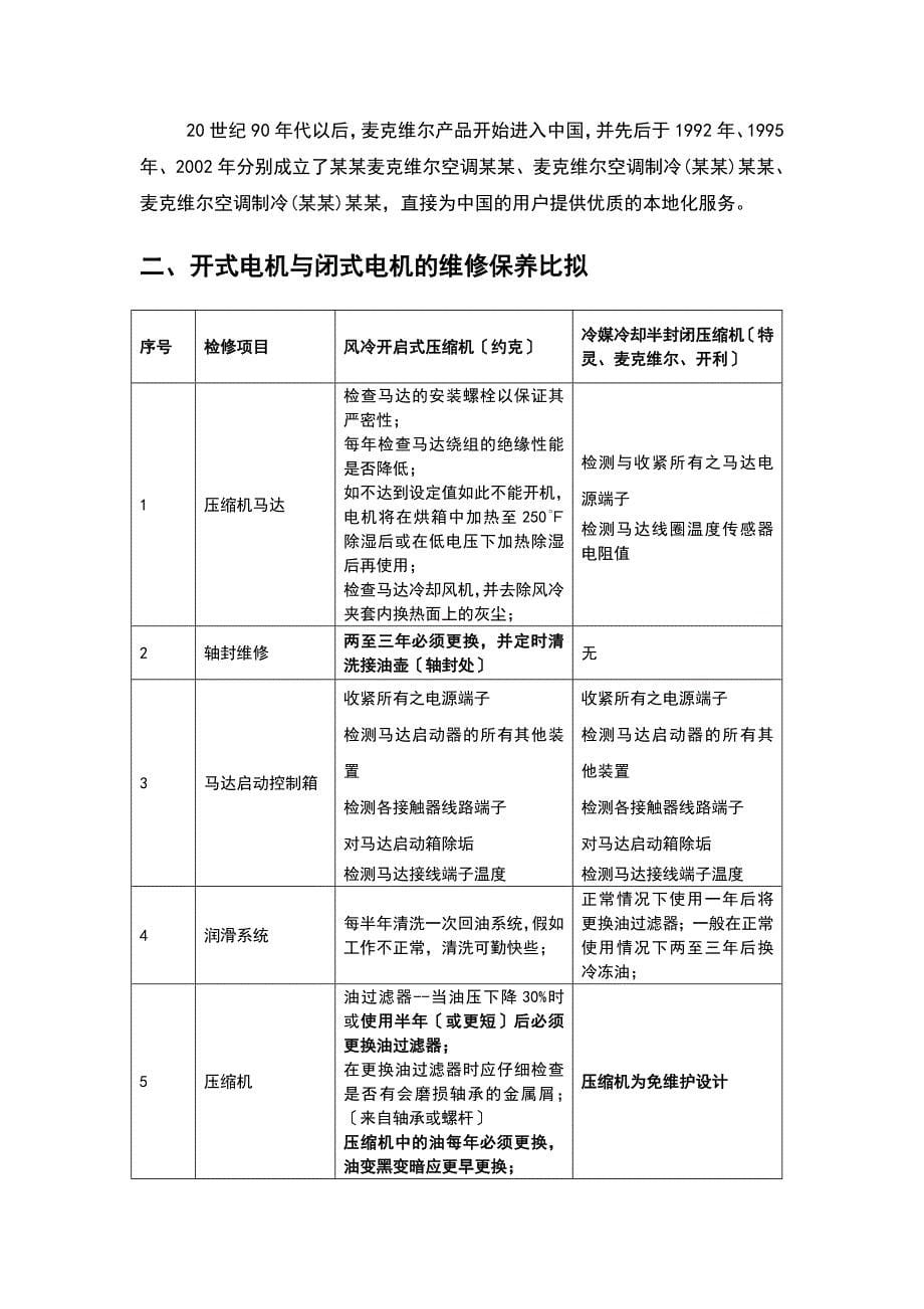 四大品牌离心机组的比较_第5页